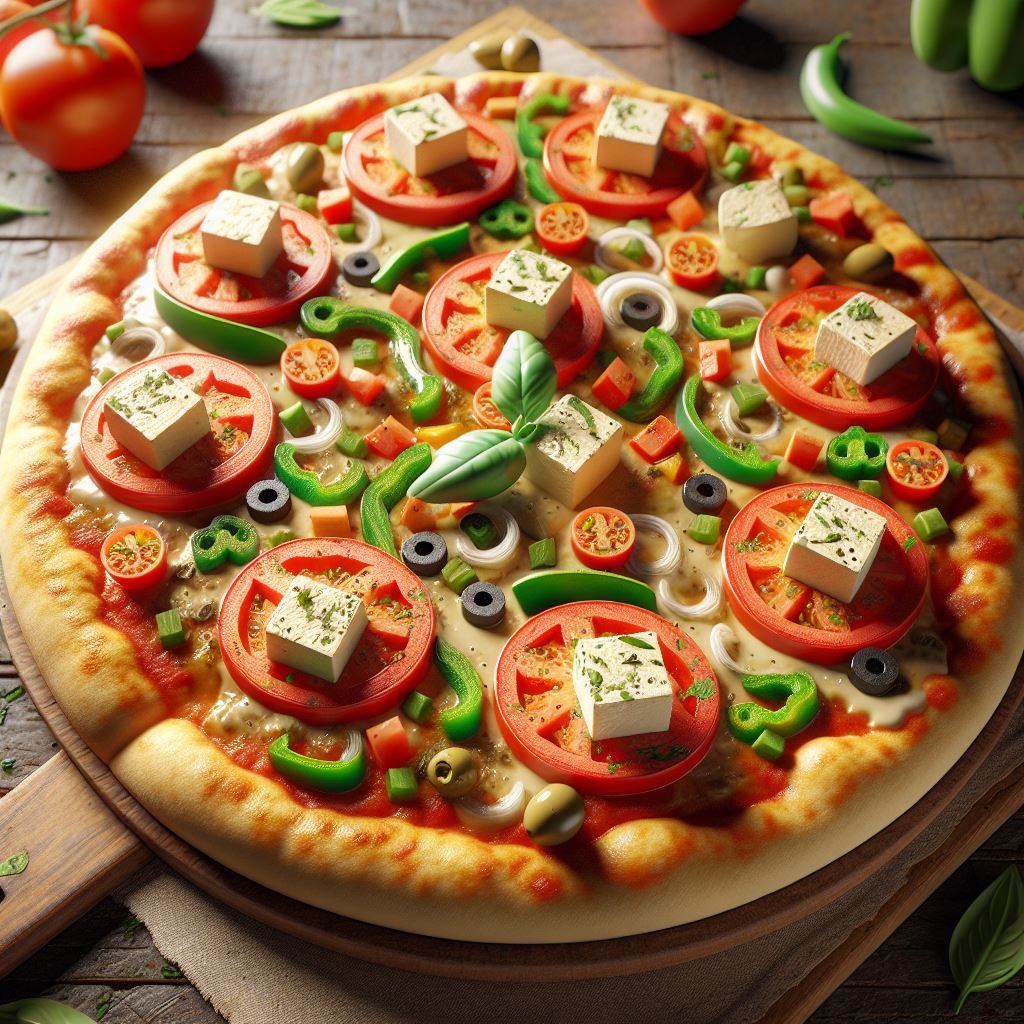 Tomato and Paneer Veg Pizza Dessert